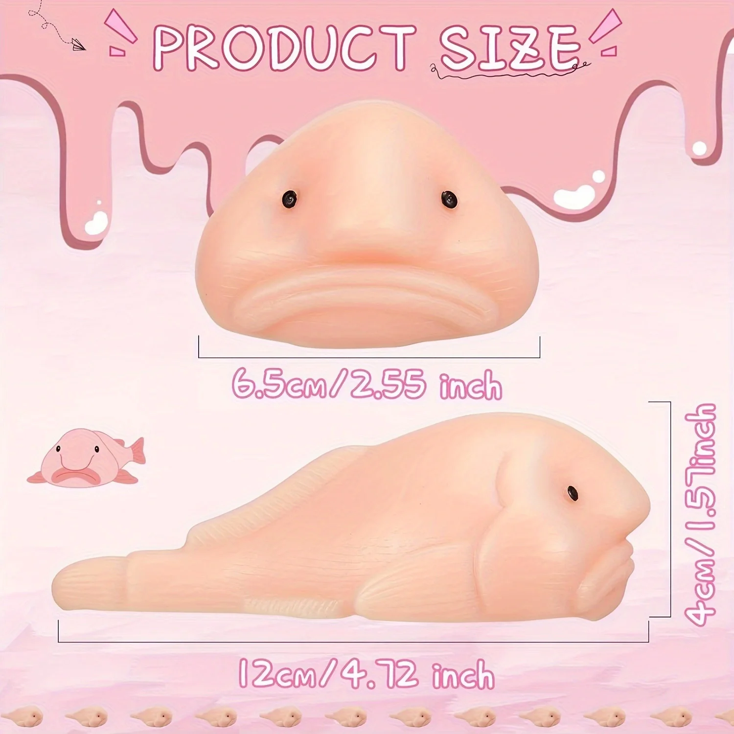 1 PC Blobfish บีบของเล่น Sensory สัตว์ POP Fidget ของเล่นสําหรับเด็กผู้ใหญ่ความเครียดบรรเทาเกมปาร์ตี้ฮาโลวีนคริสต์มาสของขวัญ