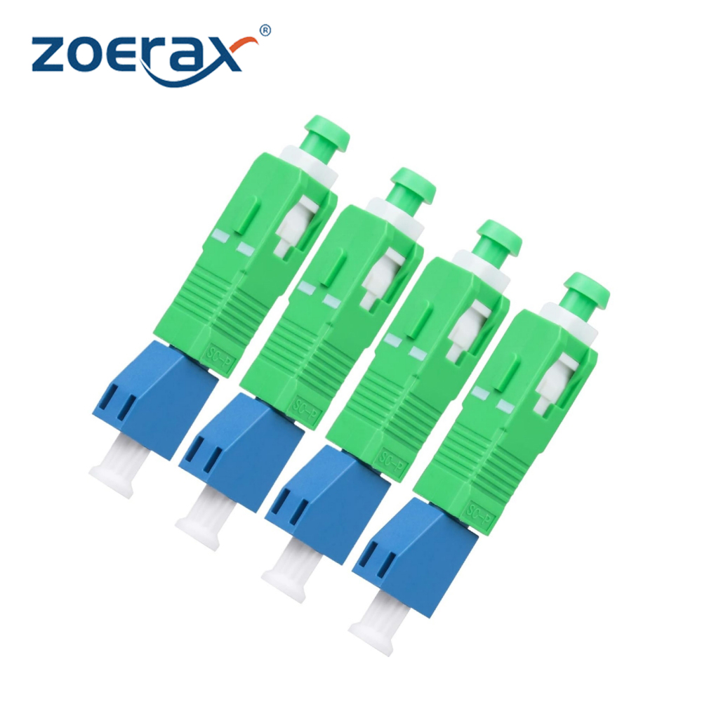 Одномодовый адаптер ZoeRax SC/APC «папа» на LC/UPC «мама», оптоволоконный разъем, преобразователь адаптера FTTH для визуального локатора неисправностей