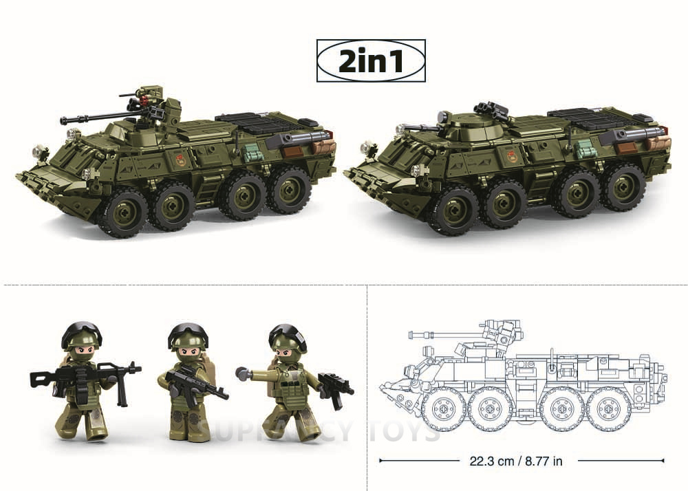 新しい Sluban ミリタリーモデルレンガ戦車歩兵戦闘車両防空システムビルディングブロック知育玩具子供のため