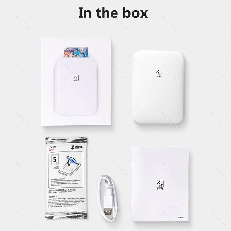 MT53 couleur Photo imprimante Portable téléphone Portable Mini poche Wifi Bluetooth Machine d'impression 2x3 pouces papier à dos collant