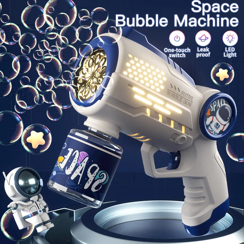 Kinderen Bubble Gun Speelgoed Astronaut Volautomatische Bubble Machine Bubbles Gun Outdoor Game Fantasy Speelgoed voor Jongens Meisjes Geschenken