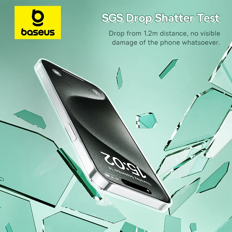 Baseus 磁気電話ケース iPhone 15 14 13 12 11 Pro Max ワイヤレス充電カバー iPhone 15 14 Pro Max マグネットクリアケース