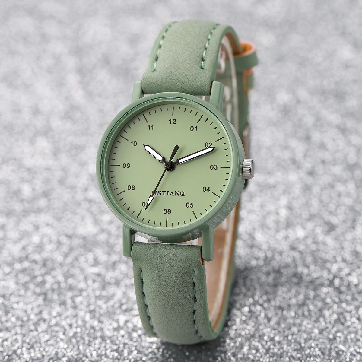 2 ชิ้น/เซ็ตผู้หญิงนาฬิกาแฟชั่นคํา Dial หนัง Band นาฬิกาควอตซ์สร้อยข้อมือดอกไม้ชุด Reloj Mujer หญิงนาฬิกาของขวัญ
