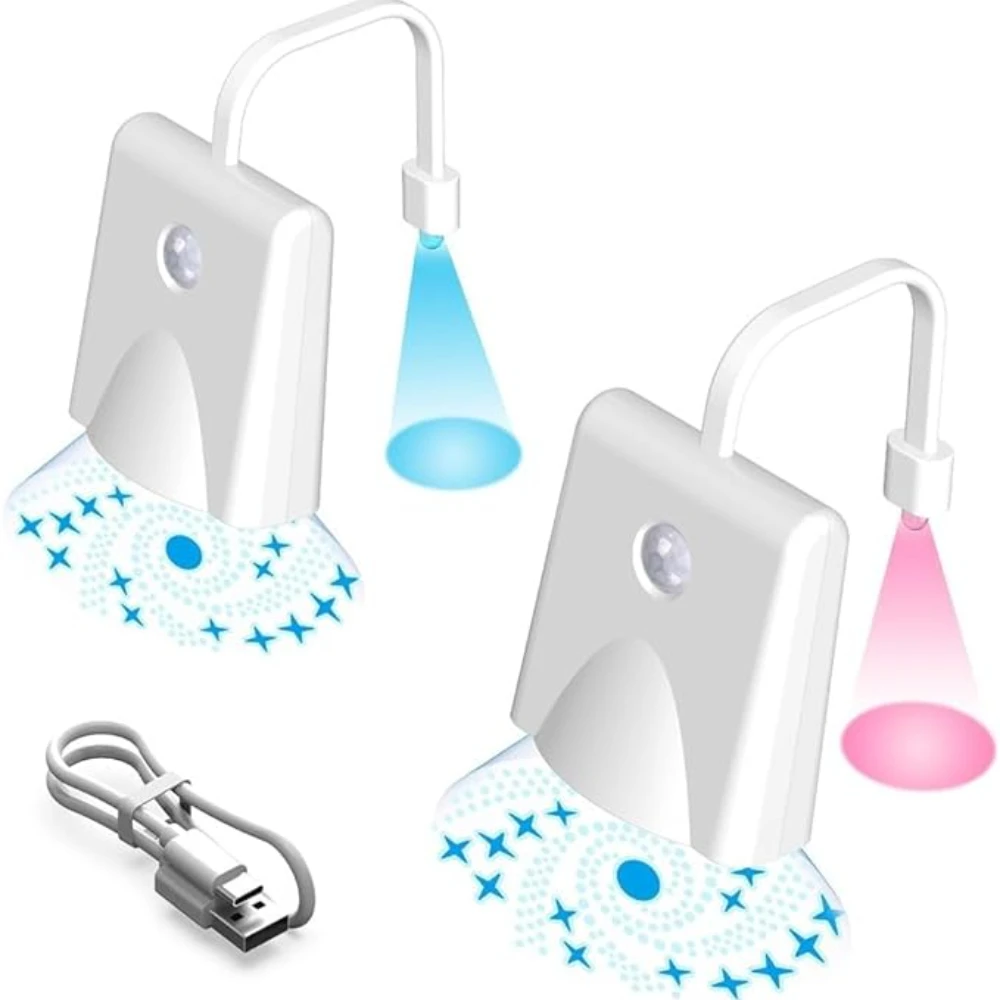 ไฟกลางคืนสำหรับห้องน้ำไฟ LED เปลี่ยนสีได้7สี lampu tidur แสงอัจฉริยะเปิดใช้งานตกแต่งห้องน้ำ