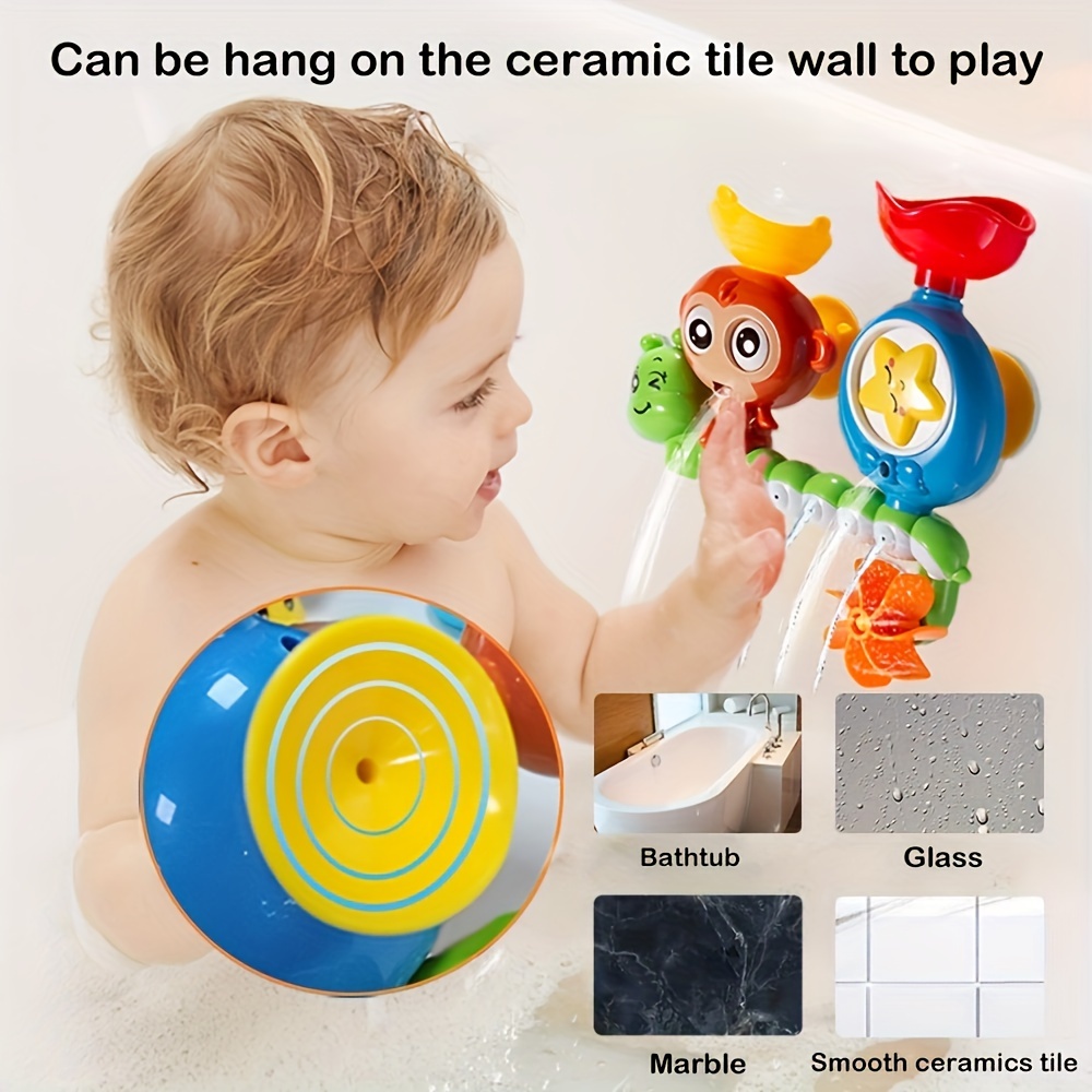 Durable and Interactive Monkey Caterpillar Bath Toys for Boys and Newborns - Multi-Color and Summer Fun Bathtubs gift，indoor