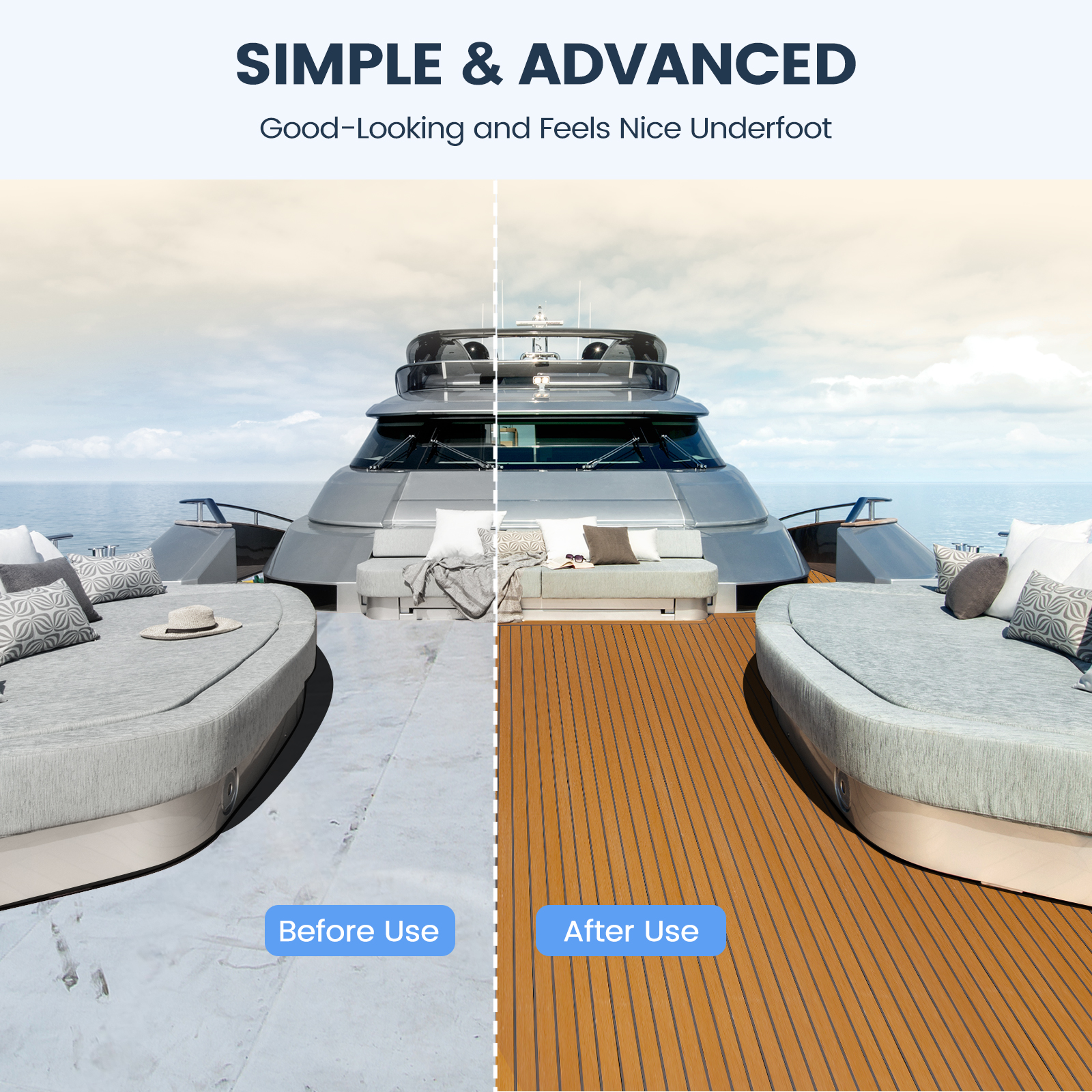 2.4m eva teca deck folha piso de barco apto para iate auto-adesivo espuma piso marinho falso barco deck tapete