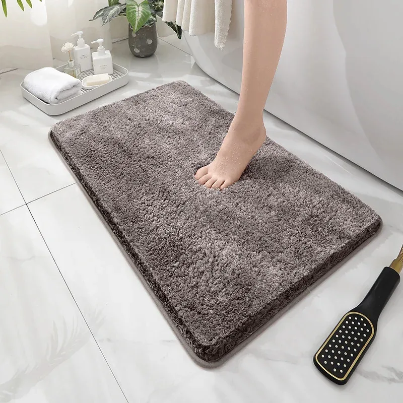 2PCS นุ่มสบายหนา Plush แผ่นพื้น,พรมห้องน้ํา,พรมห้องนอน,ห้องนั่งเล่น,การดูดซึมน้ํา Anti-SLIP