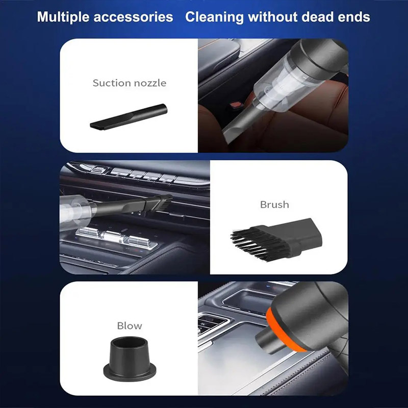 Aspirapolvere per auto 6000Pa Macchina per la pulizia wireless portatile Aspirapolvere portatile ad aspirazione forte Mini soffiatore per polvere per auto domestica