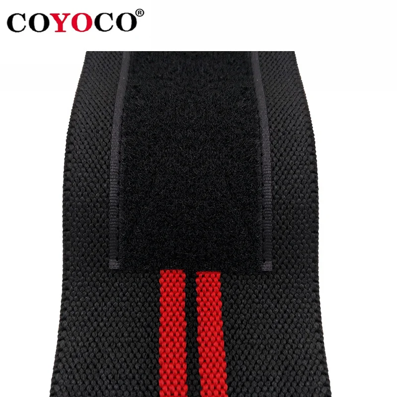 1 쌍 조정 가능한 붕대 역도 손목 밴드 손목 보호대 중괄호 지원 COYOCO 브랜드 전문 스포츠 그레이