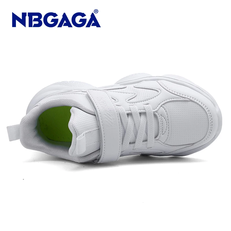 สาวรองเท้าฤดูใบไม้ร่วงชายสีขาวรองเท้าสบายๆเด็ก Anti-SLIP Soft Sole รองเท้าผ้าใบเด็กเทนนิสโรงเรียนกีฬากลางแจ้งรองเท้า