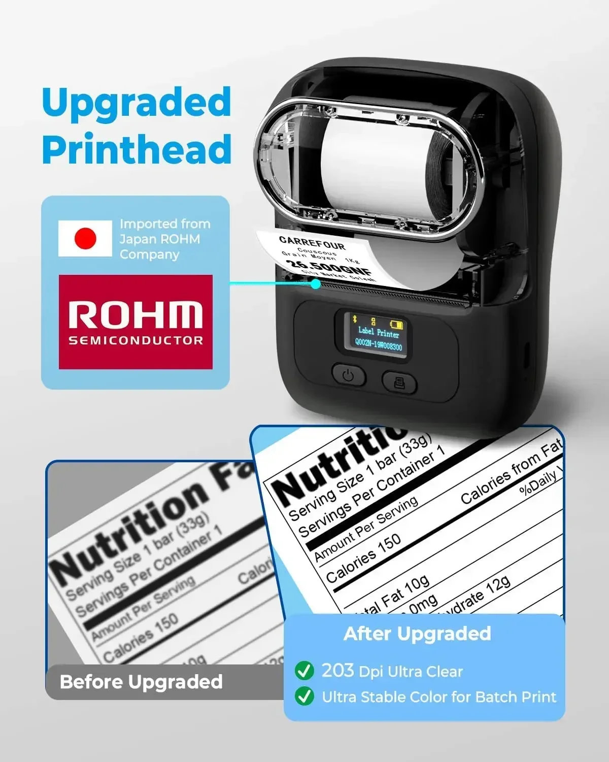 Phomemo M110 Tragbarer Mini-Drucker, Thermo-Etikettendrucker, Aufkleber, Taschenetikettiermaschine, ähnlich wie Niimbot B21 B1 50 mm