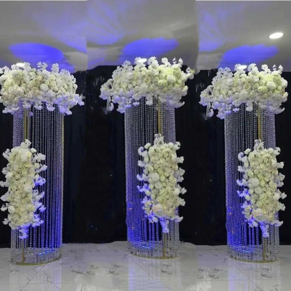 2-6 ชิ้น 200 เซนติเมตรสูงงานแต่งงาน Props ศิลปะเหล็กรอบรูปพื้นหลัง Arch ในร่มงานแต่งงานตกแต่งเวที Props