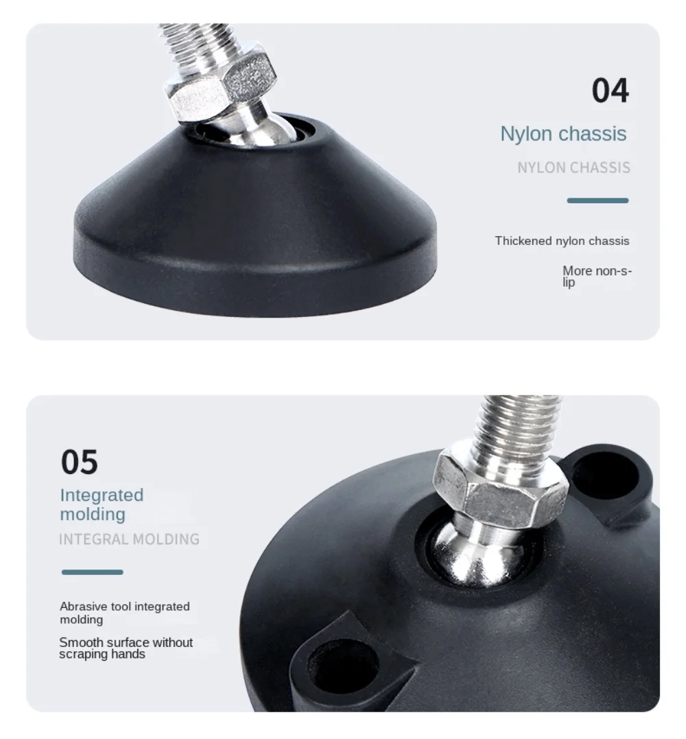 4pcs M8 M10 M12 M16 ประเภทด้ายฐานหมุนปรับขาโต๊ะ Leveling ฟุต Articulating Leveling ขาเฟอร์นิเจอร์สนับสนุนขา