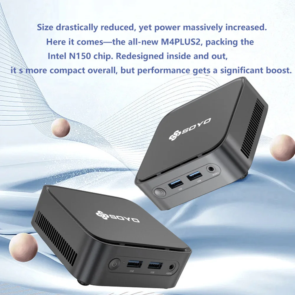 SOYO Mini PC M4 PLUS2 Intel N150 8GB 16GB RAM 256GB 512GB SSD Windows 11 Pro Mini computer desktop per giochi aziendali a casa