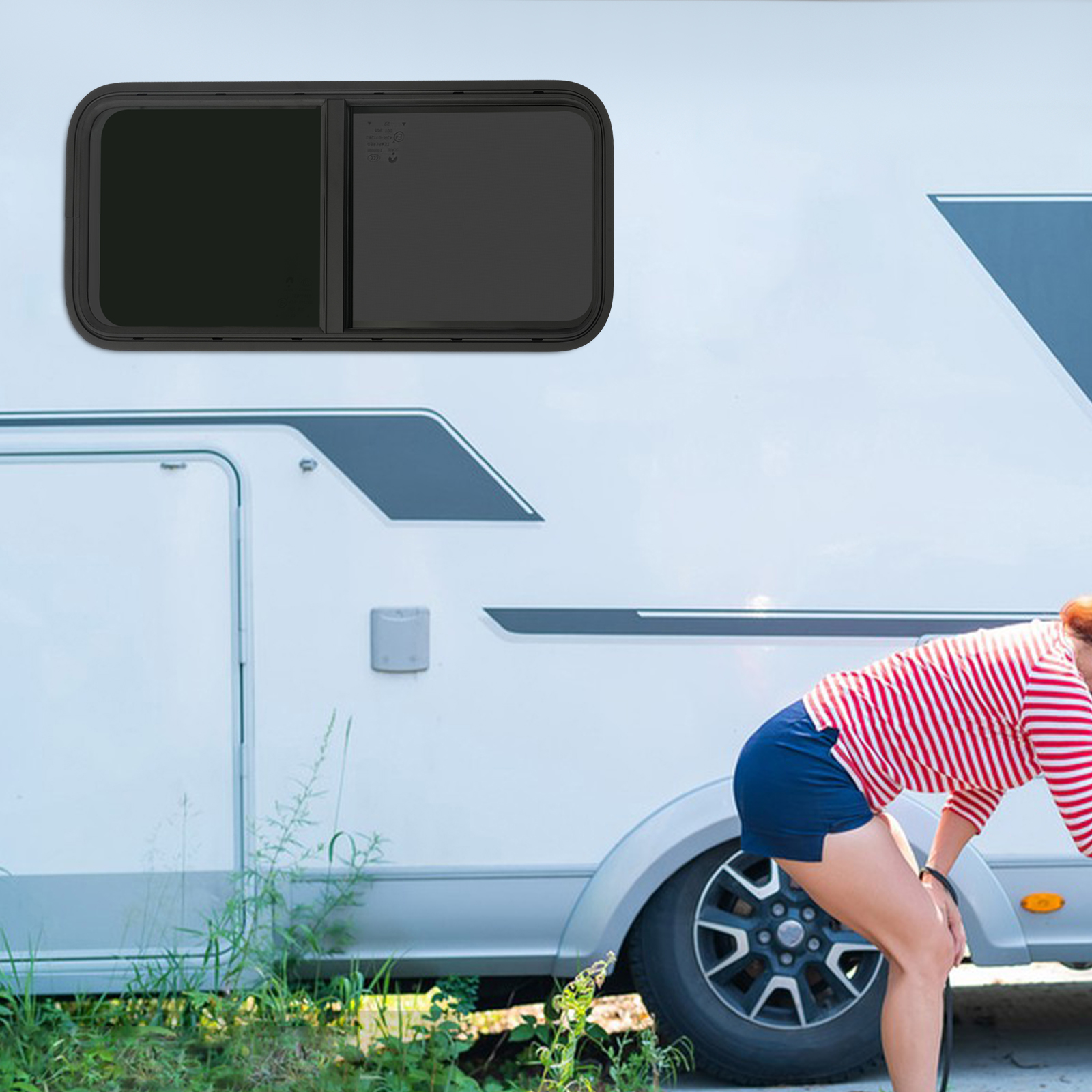 Caravan zijruit RV camper schuifraam 1000 x 400 mm voor universele campers