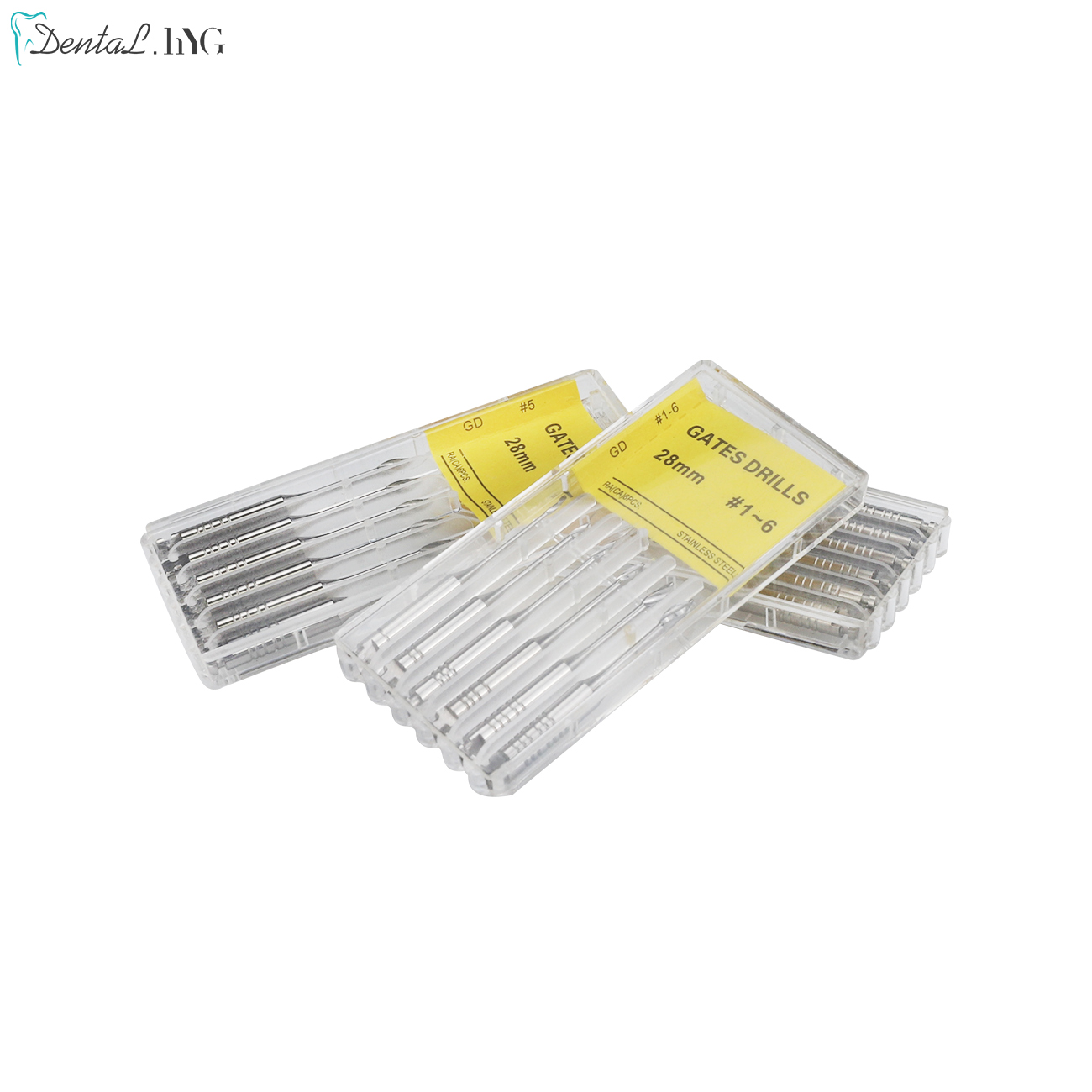 6 Teile/schachtel Dental Motor Verwenden Endodontie Tore Bohrer Peeso Reibahlen Glidden Rotary 28mm/32mm # 1-6 Edelstahl-Endo-Feilen für Zahnarzt