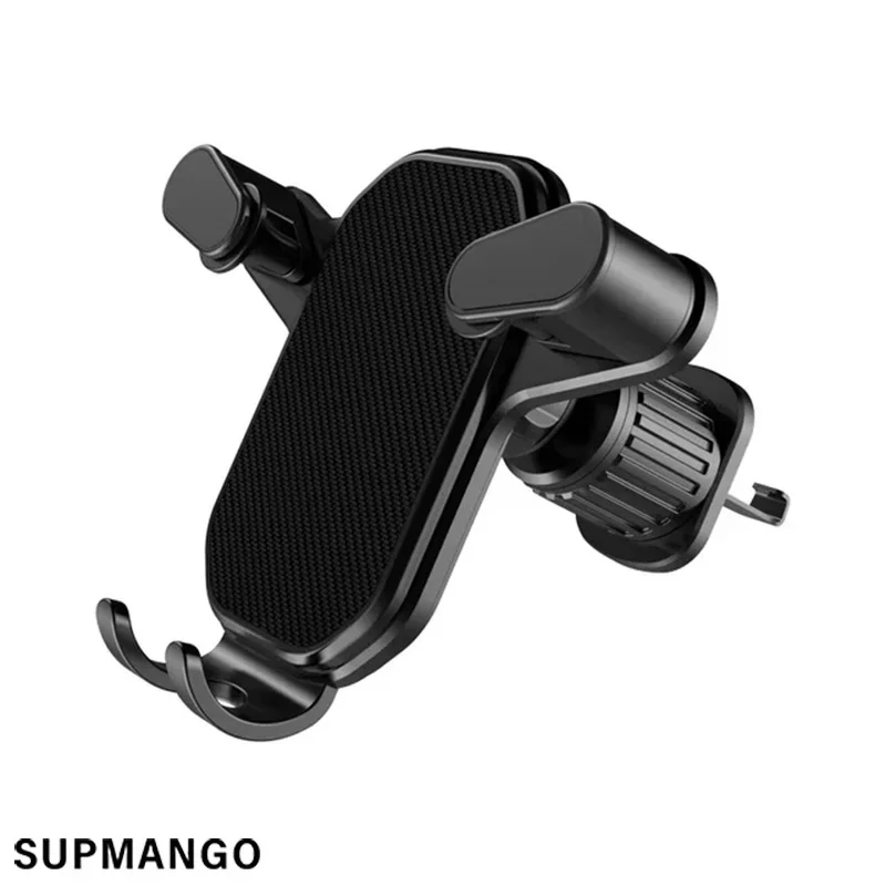 Nuevo soporte para teléfono de coche por gravedad, gancho para salida de aire, soporte para teléfono con rotación de 360 grados, soporte para teléfono inteligente para coche, colocación con una sola mano