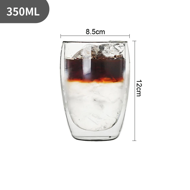 350Ml Treo Tường Đôi Cốc Thủy Tinh Trong Suốt Vòng Tay Chịu Nhiệt Trà Cốc Uống Nước MINI Whisky Cup 100 C Pha Cà Phê cốc