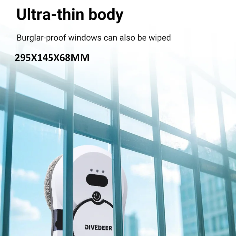 DIVEDEER Modello automatico di spruzzo d'acqua a due vie lavavetri elettrico domestico intelligente macchina per la pulizia dei vetri one-touch