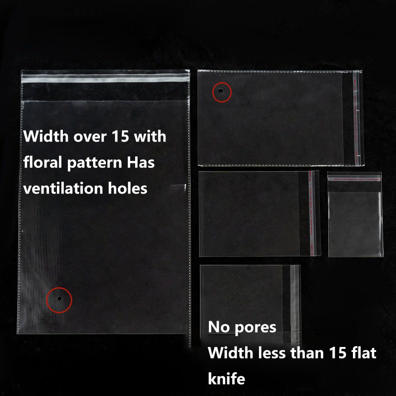 100Pcs Transparent Self-sealing Jewelry Accessories Candy OPP Self-adhesive Bag Packaging Resealable Gift Cookie Packaging Bag