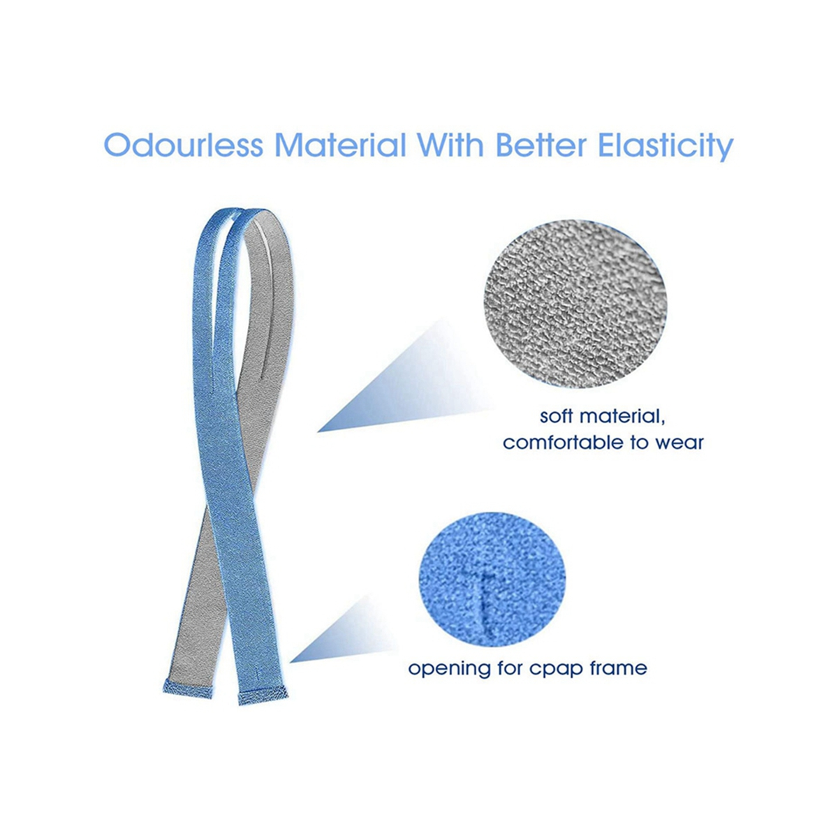 Casco de 3 piezas de repuesto para ResMed Airfit P10, almohada Nasal, correas de máscara CPAP con 6 Clips de ajuste