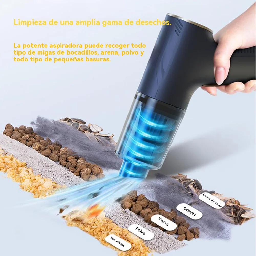 CENRR 98000PA Mini aspiradora de coche inalámbrico potente limpiador de coche pistola de aire de mano aspiradora portátil