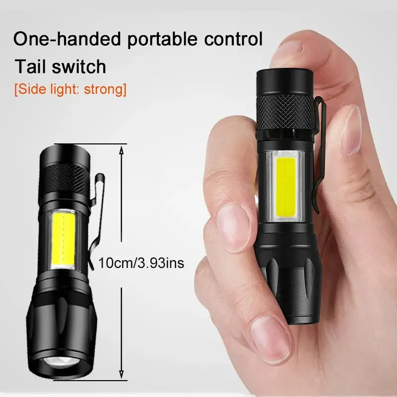Mini-zaklamp Oplaadbare LED-zaklamp Draagbare USB-oplaadzaklamp High Power Bank Camping Waterdichte langeafstandslantaarn