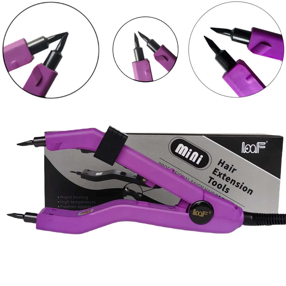 ¡Punta afilada de calefacción Smart Mini 609B! Temperatura ajustable 220 ℃    Herramienta de extensión de cabello con queratina Fusión de unión de queratina