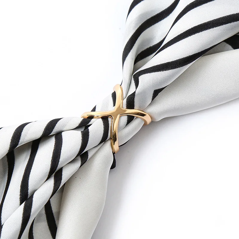 Clip cruzado para bufanda a la moda, broches de Metal en forma de X para mujer, bufandas con lazo hueco, soporte de hebilla, chales, accesorios de joyería y ropa, 3 uds.