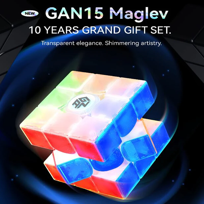 [JudyCube]GAN 15 Maglev 10th Anniversary Collection Version UV GAN 12UI Magnetic Magic Speed Cube 356ME GAN icarry 2 anniversary