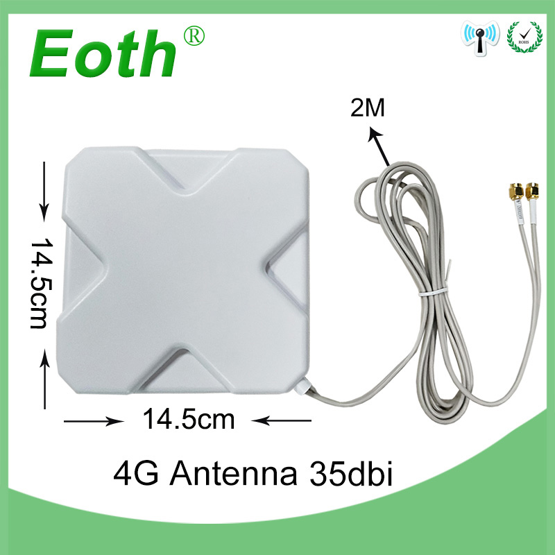 Eoth 1 stücke 3G 4G lte antenne 35dbi SMA Stecker Stecker antenne router SMA MÄNNLICH 2M zopf Verlängerung Kabel