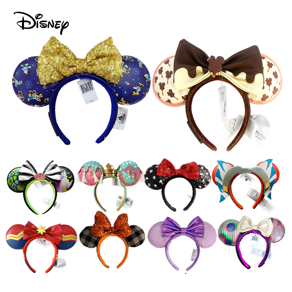 Tiara com orelhas de minnie mouse, desenho animado, sereia, princesa, grandes lantejoulas, arcos, orelhas, fantasia, cosplay, pelúcia, adulto/crianças, presente