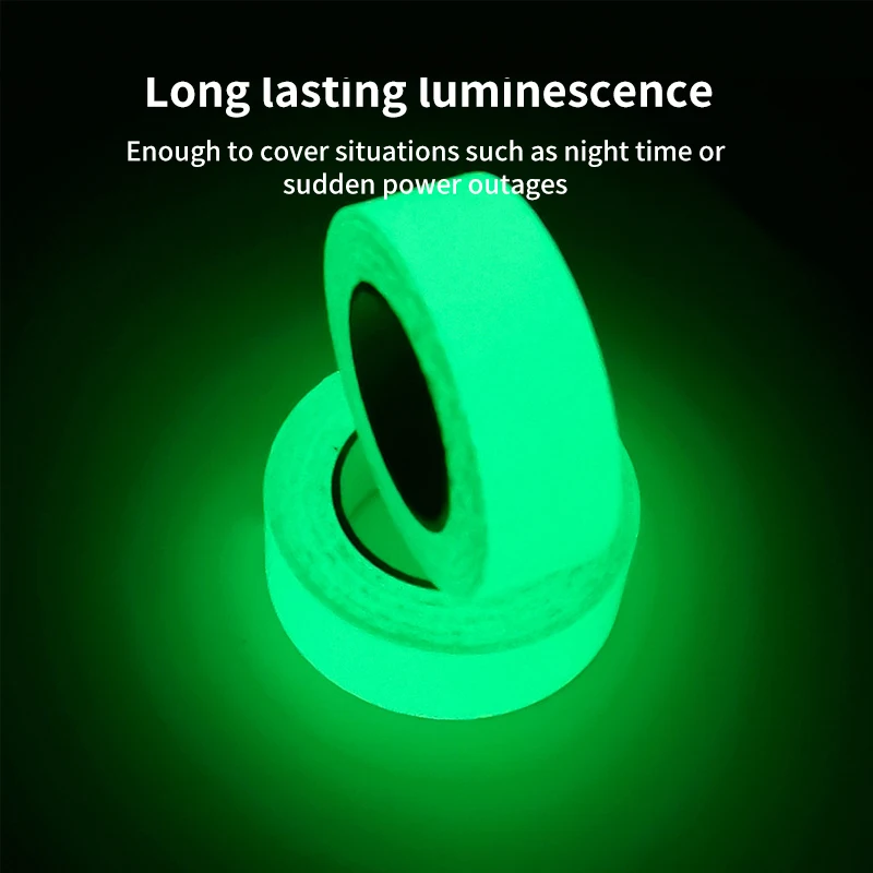 Nastro di avvertimento fluorescente verde - Nastro di sicurezza luminoso autoadesivo, nastro luminoso decorativo fai-da-te, nastro di sicurezza per scale