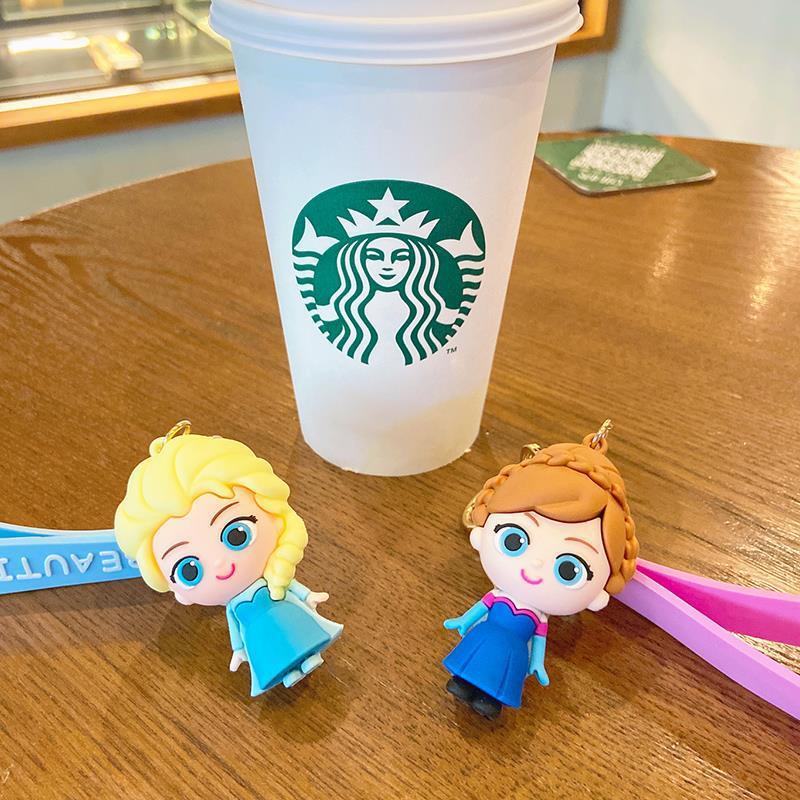 Porte-clés de la série Frozen Cartoon, compte-gouttes féminin mignon, porte-clés beurre, pendentif de voiture, créatif, vente en gros