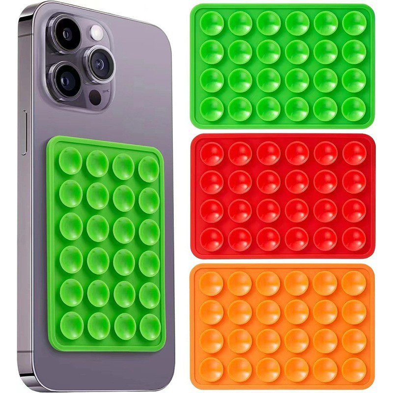 Silicone Suction Pad Double Sided For Mobile Phone Fixture Suction Cup Backed Adhesive Silicone Rubber Sucker Pad For Fixing