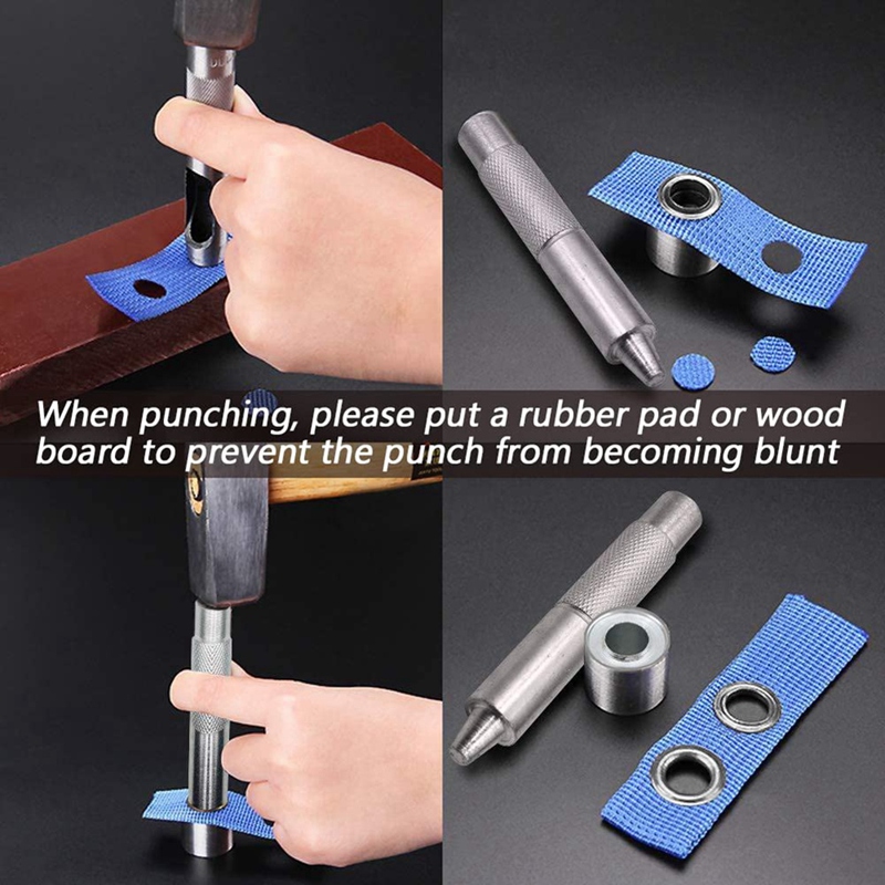 Kit de ferramentas para cortinas de tecido, kit punch, kit punch, sapatos de couro e bolsa, 12mm, 100 conjuntos