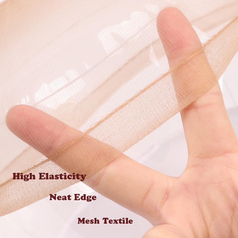 Plussign 12Pcs Hd 가발 모자 자연 헤어 스타일 만들기 쉬어 가발 모자 가발을 만들기위한 Hd 스타킹 모자 환기 가발 모자 메쉬 캡