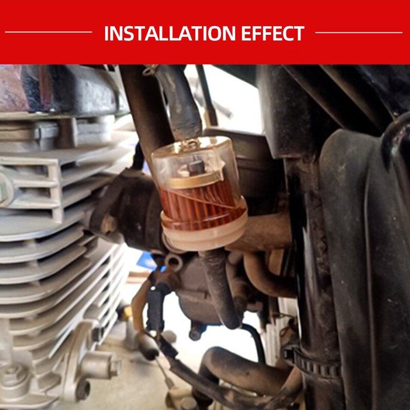 10 Stück Motorrad Benzin Gas Kraftstoff Benzin Ölfilter Universal für Motorrad Moped Roller Zubehör Kraftstoff filter