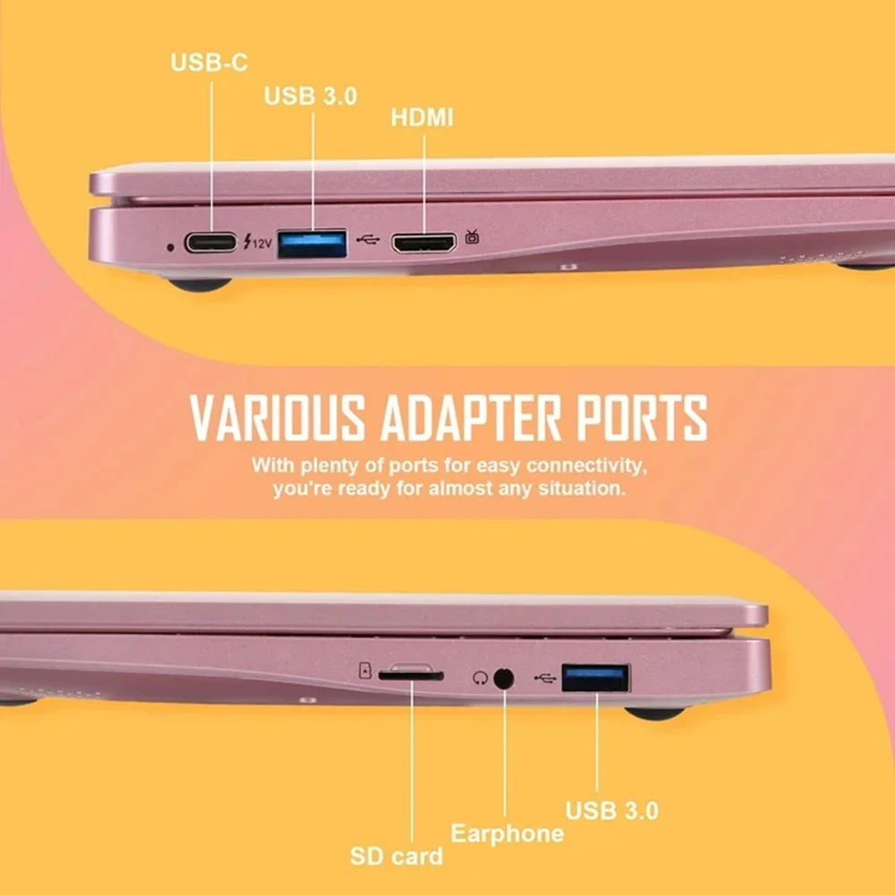 Ordenador portátil de 10,1 pulgadas para niños y mujeres, Notebook con Windows 11, N4020 Intel Celeron, Netbook de aprendizaje, 8GB/128GB, nuevo