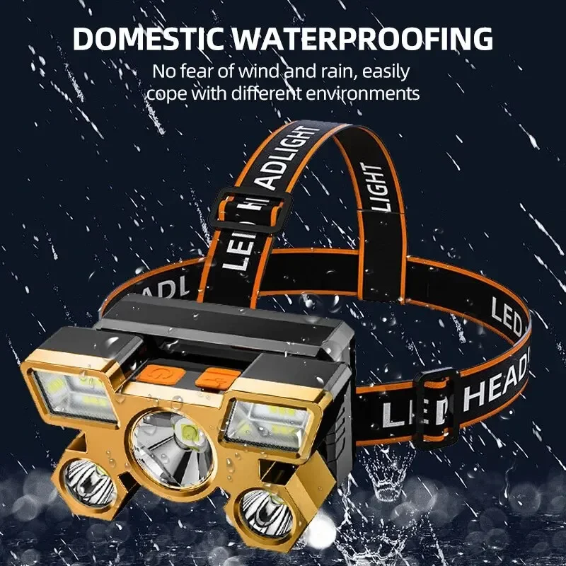 Potente linterna frontal recargable para pesca, linterna frontal Led Nitecore, faros para acampar, linterna de caza, linternas delanteras para senderismo