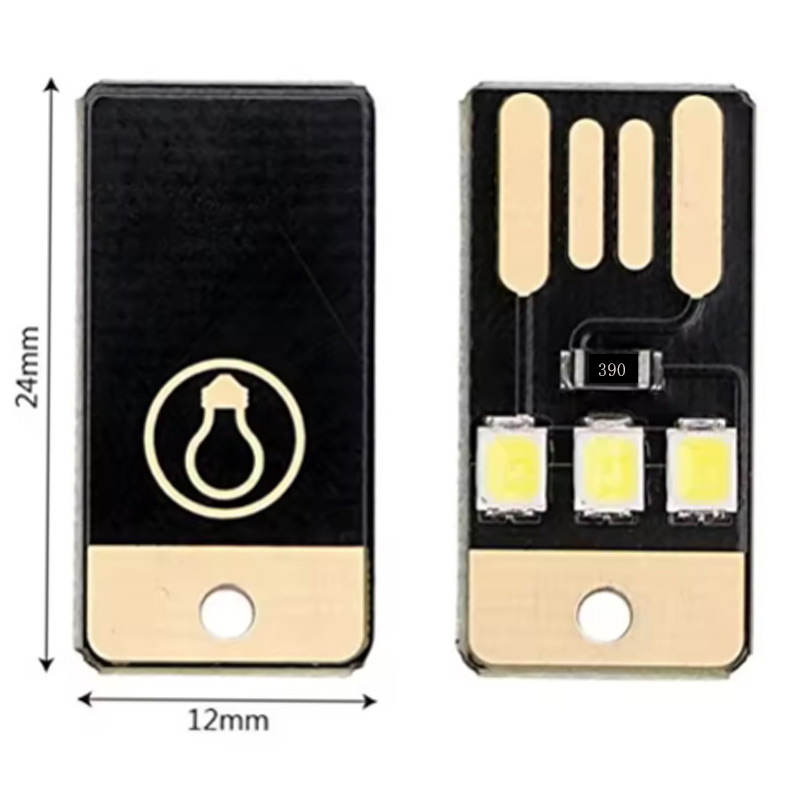 20PCS Ultra-thin mini USB LED lamp, computer lamp, power bank, portable high-intensity USB lamp, touch switch, night light