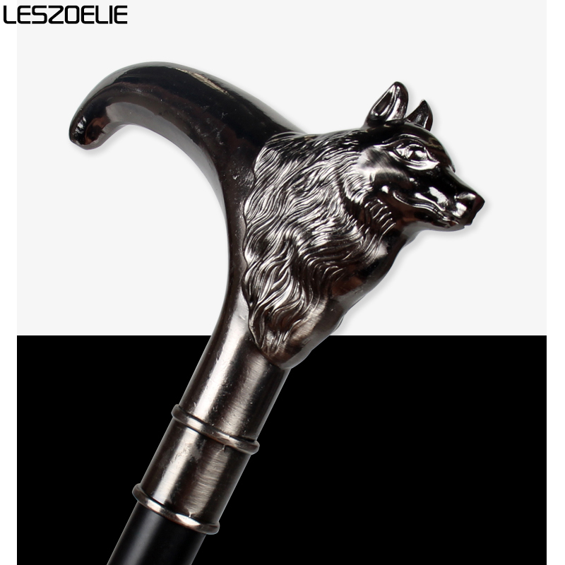 หมาป่าหัวหรูหราเดิน Stick Canes ผู้ชาย 2025 แฟชั่นตกแต่งเดิน Stick ผู้หญิงแฟชั่น Cane VINTAGE Walking Cane STICK