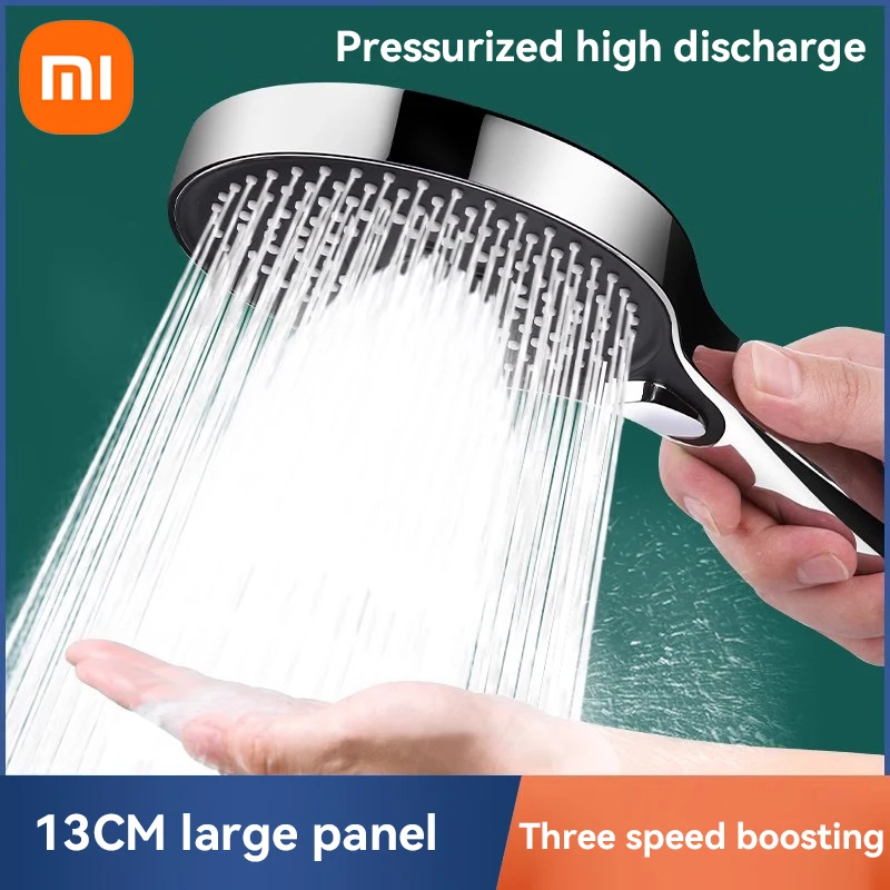 Cabezal de ducha original Xiaomi, juego de ducha con refuerzo de panel grande, salida de agua, ajuste de 3 velocidades, instalaciones de baño para el hogar