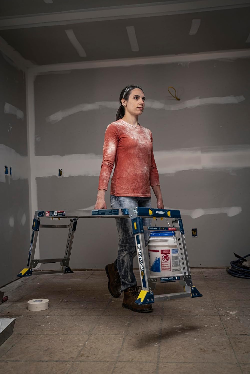 Werner 79023 Verstellbare Profi-Arbeitsbühne, Arbeit und Zugang, Silber, Einheitsgröße