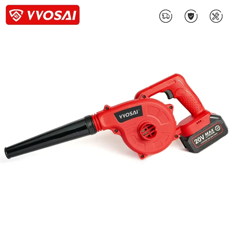 VVOSAI 20V 정원 무선 송풍기 먼지 날리는 먼지 컴퓨터 수집기 ​​핸드 Operat 전동 공구 용 진공 청정 공기 송풍기