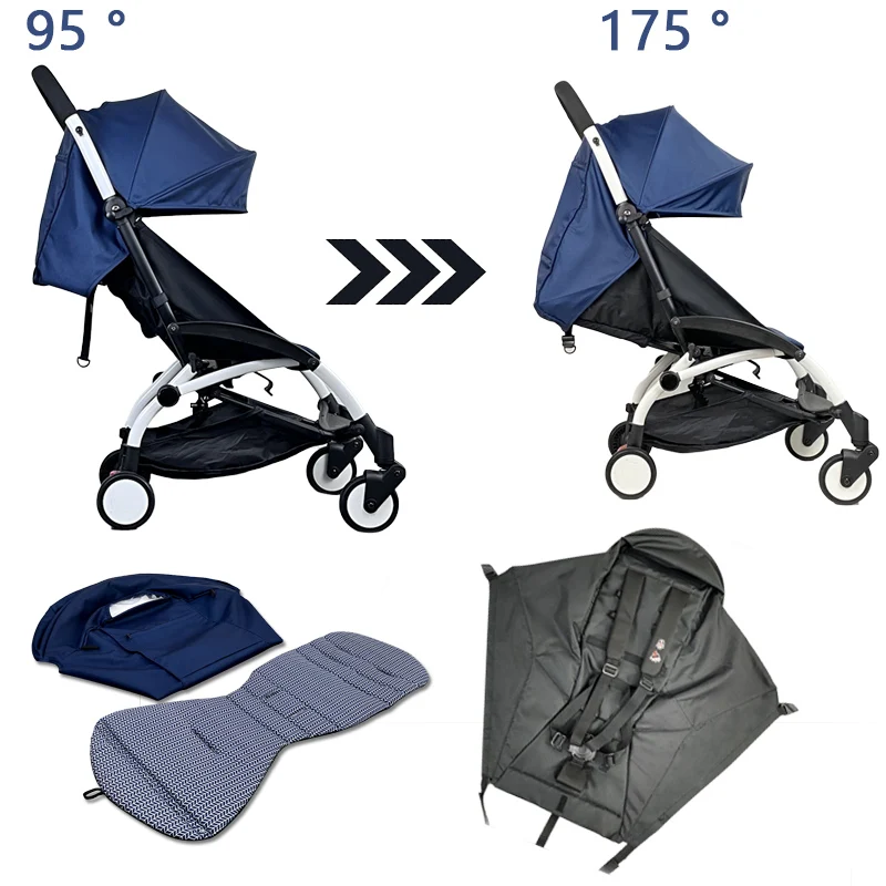 3 pçs/set 175 acessórios para carrinho de bebê dossel capa almofada do assento compatível com babyzen yoyo capa assento colchão com bolso com zíper