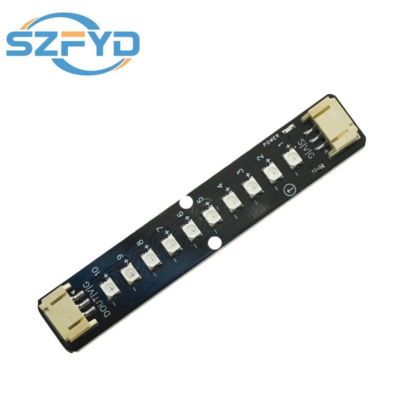 Tira de luces LED RGB de 10 bits, WS2812B programable, 5V, cambio de Color, tira de luces colorida para Kit Arduino ESP32, 1 Uds.
