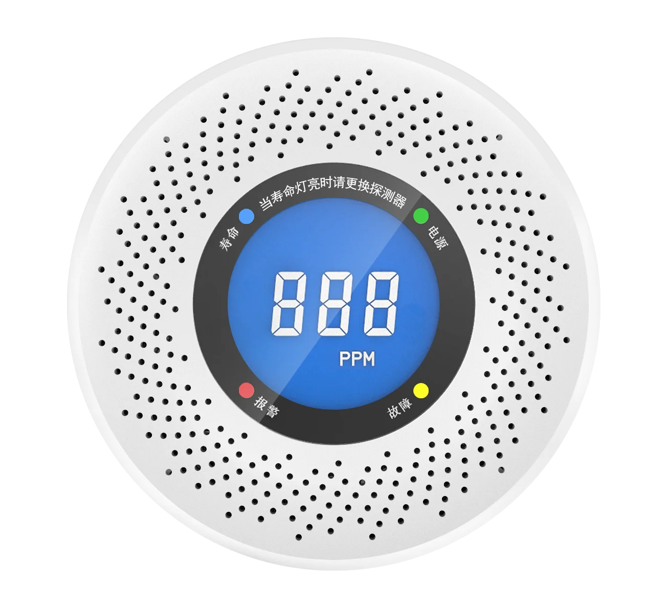 PGST 007 Tuya WiFi Smart Carbon Monoxide Detector Alarm 85dB Sound Warning LCD Digital Display Home Indoor CO Poisoning Siren