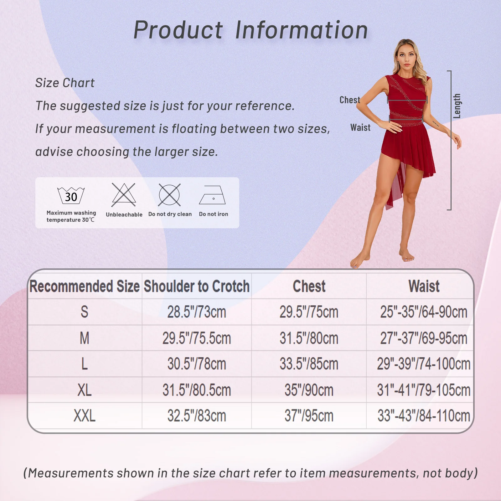 Applique Womens 댄스 스커트 체조 서정적 레오타드 드레스 민소매 라인 석 발레 피겨 스케이팅 공연 의상