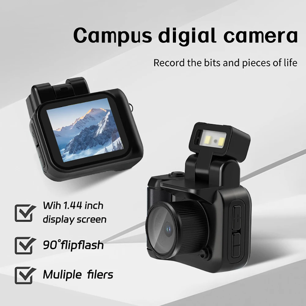 Y4000 Mini Camera With Screen HD 1080P Portable Retro Ultra Compact Mini Camera Video Recorder With Flash Lamp And Battery Dock